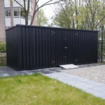 Conteneur démontable noir 5 x 2 mètres , avec double porte sur le côté 5 mètres (grand côté) – Image 4