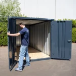 Conteneur démontable anthracite 4 x 2 mètres – avec double porte (petit côté – Image 3